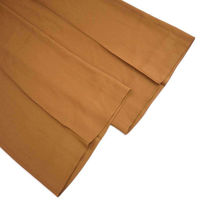 Hermes 1 Pleated Rayon Wide Trouser Pants Brown 42