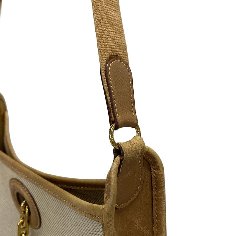 Hermes Shoulder Bag Vespa PM Beige And Brown Gold Hardware Leather