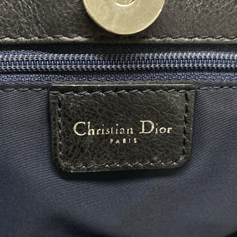 Dior/christian Dior Tote Bag Flight/trotter Navy And Blue-gray And Orange