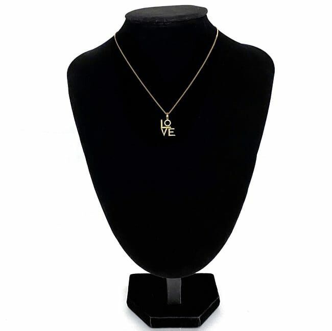 Saint Laurent LOVE Necklace Gold 669087y1500 Excellent Condition