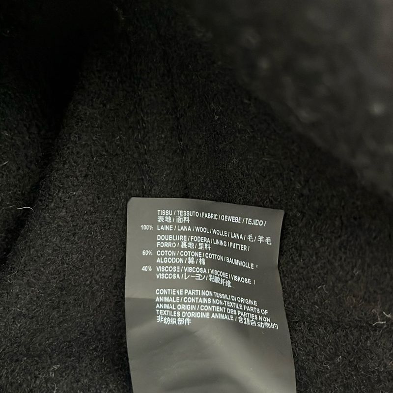 Saint Laurent Paris Duffle Coat For Men - 535303 Black Long Sleeves / 2018 /