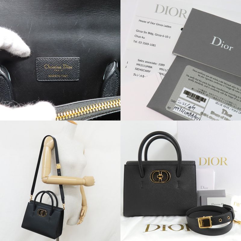 Dior 30 Montigne Saint Treno Small M9321umba Black Handbag Shoulder -