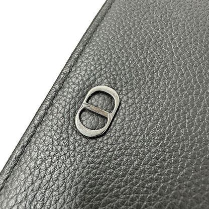 Dior Bag Men's Brand Clutch Bag Second Bag Leather Black Mini Bag