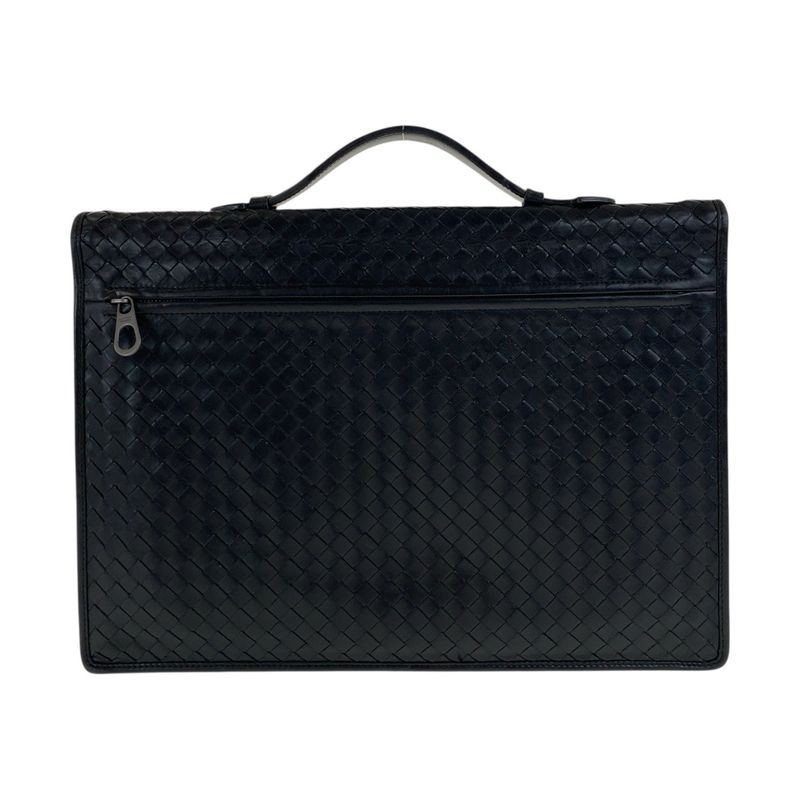 Bottega Veneta Bottega Veneta Intrecciato Black Gunmetal Hardware Leather