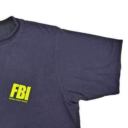 Balenciaga Reversible T-shirt FBI L Size 681467 Navy-black Men's