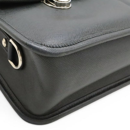 Louis Vuitton Taiga Alexei Shoulder Bag Crossbody Ardoise Black Silver Hardware