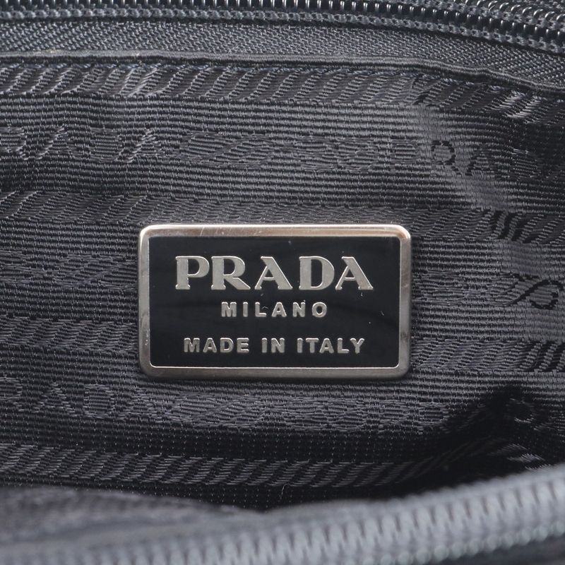 Prada Authenticity With Card Tessuto Nylon Triangle Logo Handbag Shoulder B3864