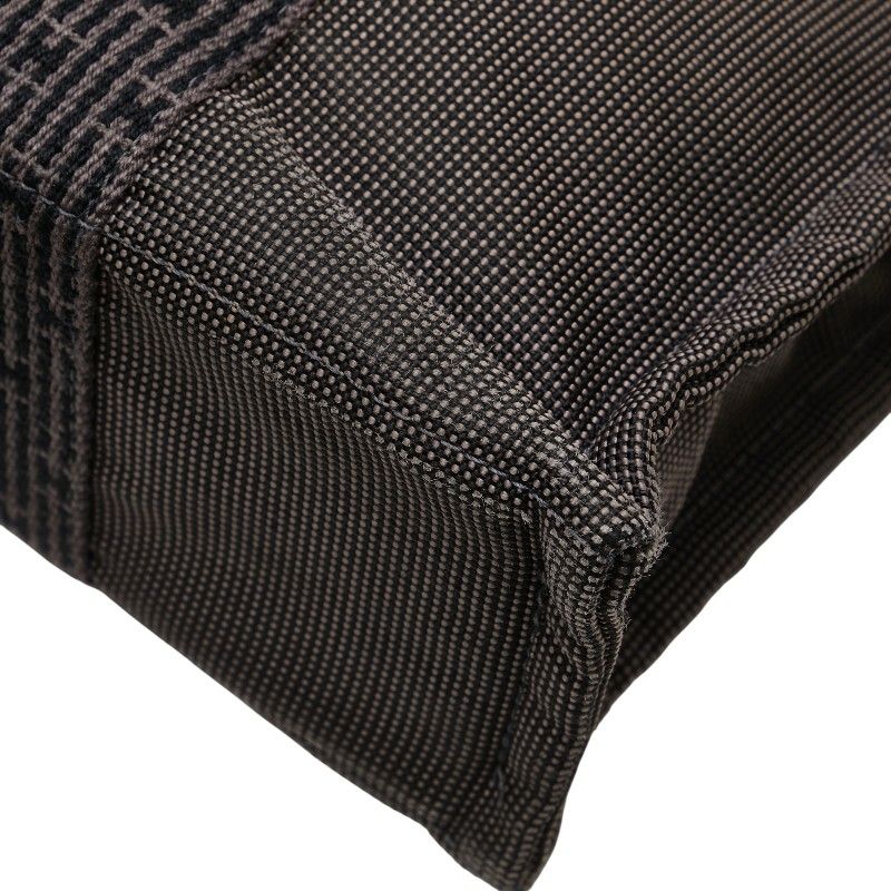 Hermes Her Line Tote PM Handbag Tote Bag Gray Black Canvas Women Hermes