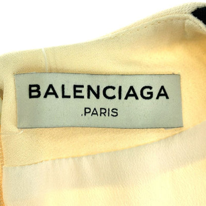 Balenciaga Bicolor Sleeveless Dress 393263 Ivory 34