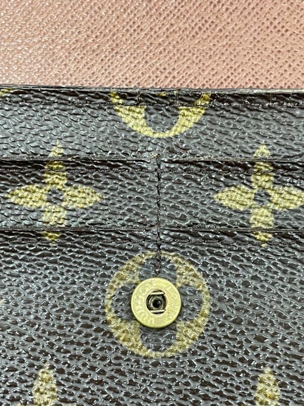 Louis Vuitton Monogram Portefeuille Sarah Long Wallet M61734 Brown Made In