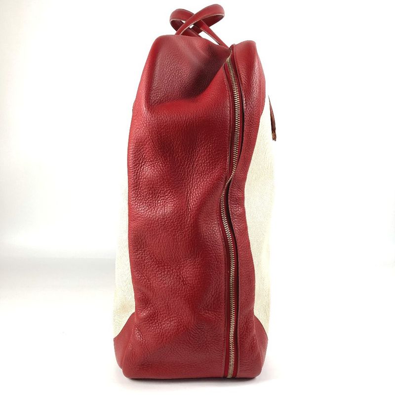 Hermes Boston Bag Victoria 60 Victoria 60 Toile Ash Red