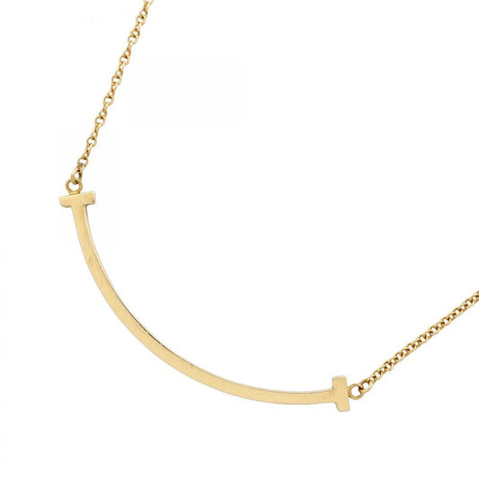 Tiffany & Co Necklace T-smile Small 18K Yellow Gold Yellow Gold Ladies