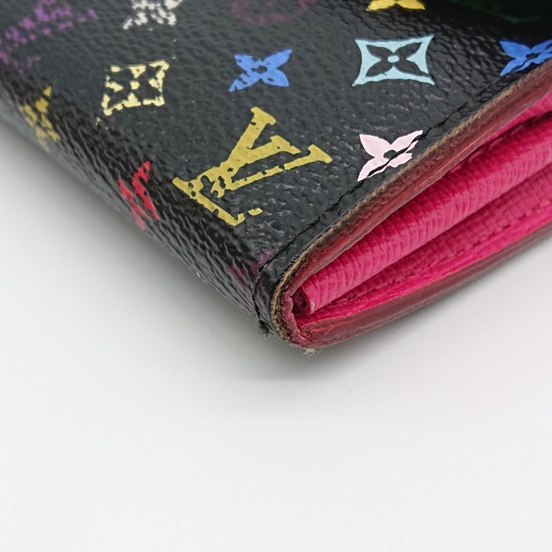 Louis Vuitton Multicolor Sarah Long Wallet Monogram Black