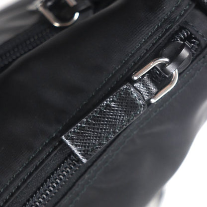 Prada 1bc421 Saffiano Leather Re-nylon Nylon Triangle Logo Triangle Plate