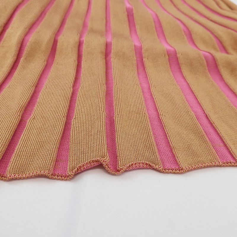 Gucci Skirt Beige X Pink Notation Size S Waist Togo Mug Rayon Cotton