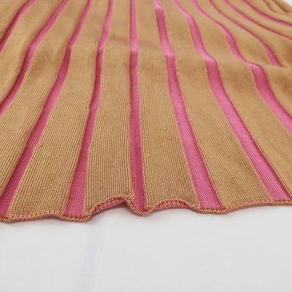Gucci Skirt Beige X Pink Notation Size S Waist Togo Mug Rayon Cotton