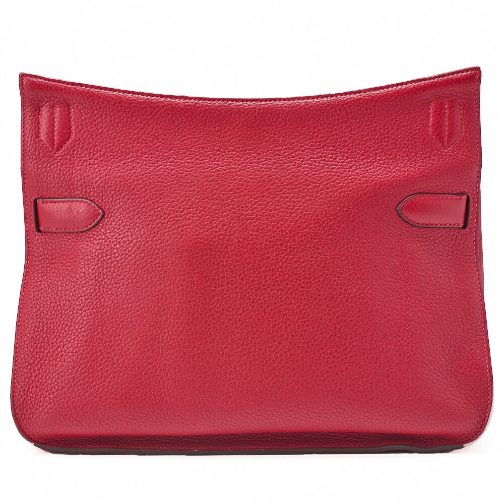 Hermes Gipsyère 34 Shoulder Bag Taurillon Clemence Rouge Casaque (silver