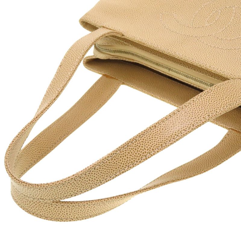 Chanel Caviar Skin Beige 7 Series Coco Mark Tote Bag 0005 Chanel