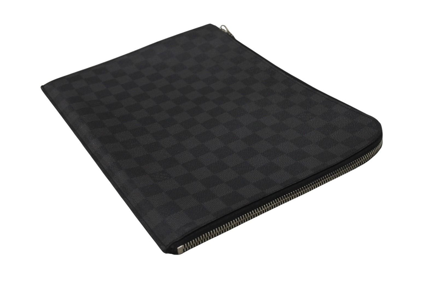 Louis Vuitton Pochette Jour GM Damier Graphite Black Gray Silver Clutch — view 5