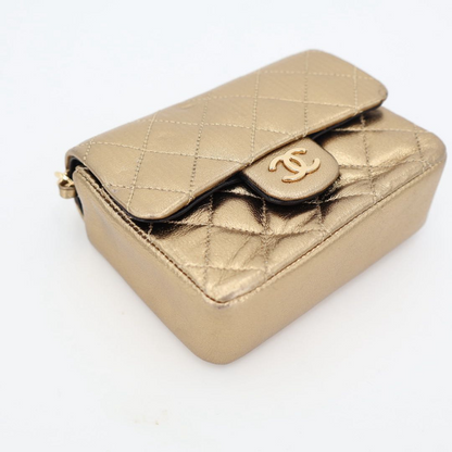 Chanel Vintage Mini Matelasse Chain Bagcharm Pouch Handbag