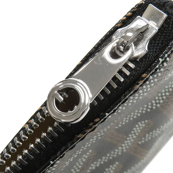 Goyard Pouch Senna Goyard Ine Canvas Black Silver Hardware Black Herringbone