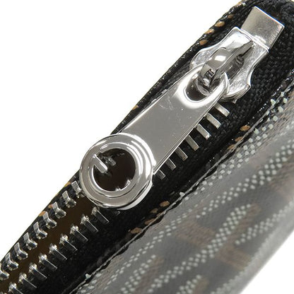 Goyard Pouch Senna Goyard Ine Canvas Black Silver Hardware Black Herringbone