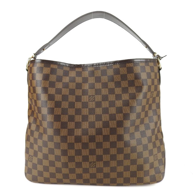 Louis Vuitton Shoulder Bag Delightful PM N41459 Damier Ebène Brown Gold