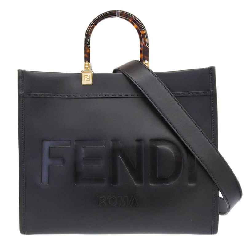 Fendi Calf Sunshine Medium 2WAY Bag Shoulder Bag Handbag