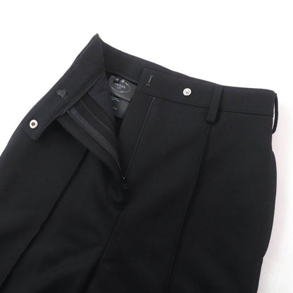 Prada 2023 P235h Virgin Wool Bottoms Pants Black 36 Ladies