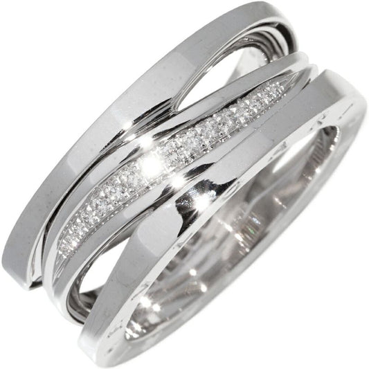 Bulgari Ring 18K White Gold Diamond Bzero1 Legend Ring