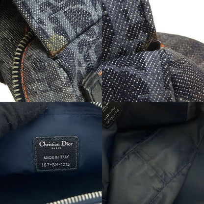 Christian Dior One Shoulder Bag Shoulder Flight Line Trotter Logo Denim Navy