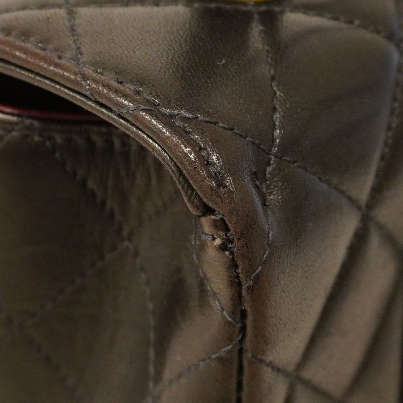 Chanel Handbag Matelasse Parent And Child Bagslam Skin Black Gold Hardware Women