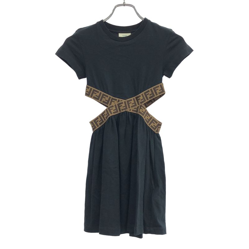 Fendi Kids Fendi Kids Ff Logo Cross Dress Jfb330 7aj Black 7a