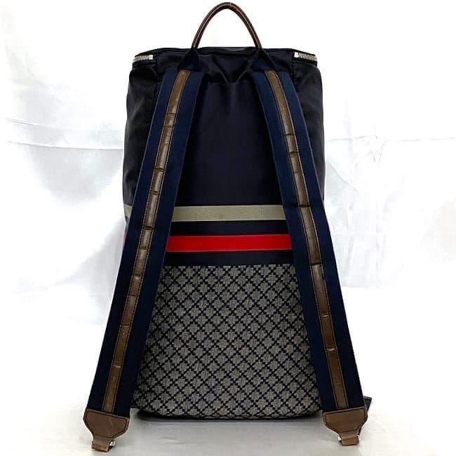 Gucci Backpack Navy Gray Diamante