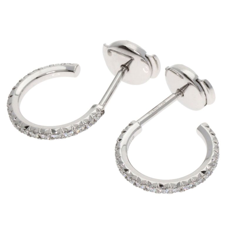 Tiffany & Co Metro Full Diamond Earrings 18K White Gold Ladies