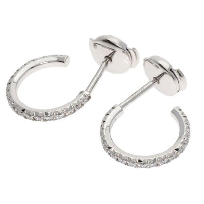 Tiffany & Co Metro Full Diamond Earrings 18K White Gold Ladies