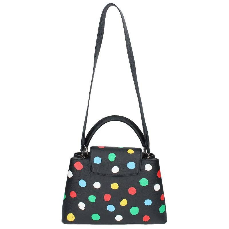Louis Vuitton X Yayoi Kusama M21663 Capucines MM 2WAY Dotted Allover Handbag