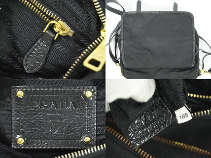 Authentic Prada Nylon Shoulder Bag Pochette Black Bag Pre-owned [follow-up