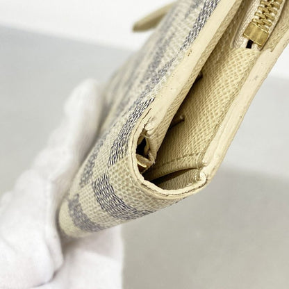 Louis Vuitton Damier Azure Portefeuille Antholite Long Wallet N63072 White