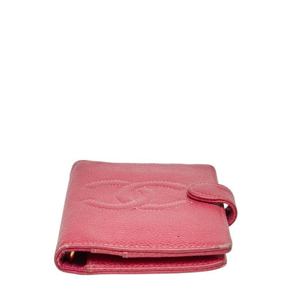 Chanel Coco Mark Notebook Cabas - 5 Hole Pink Caviar Skin Ladies Chanel