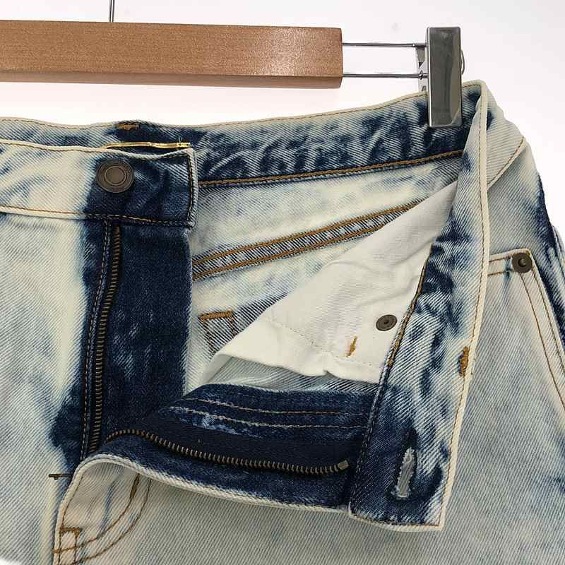 Saint Laurent Paris | 2016 | Bleached Denim Shorts | 26 | Indigo | Women