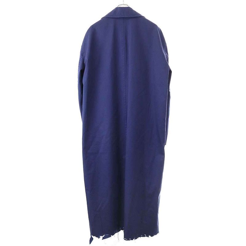 Balenciaga 22ss Safety Pin Cotton Long Coat 681165 Tkp06 Blue 2