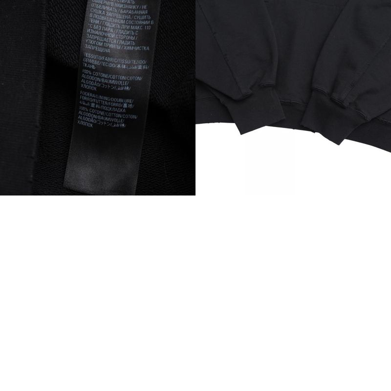 2022Balenciaga Destroyed Logo Hoodie Size S Logo Print Aged 20250722 Ra5608