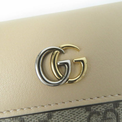 Gucci 795649 Double G Key Case Leather GG Supreme Canvas Beige With Box And