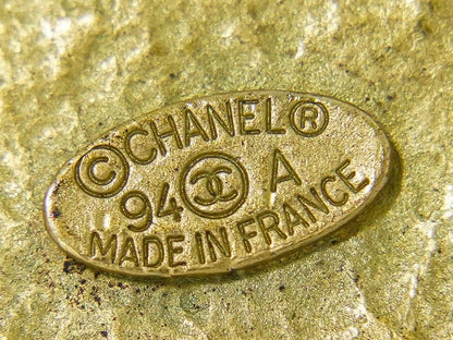 Authentic Chanel Coco Mark Brooch GP Gold Plated Coco Mark Accessories Jewelry