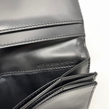 Celine Bifold Long Wallet Black Beige Carriage Pattern C Wallet Excellent