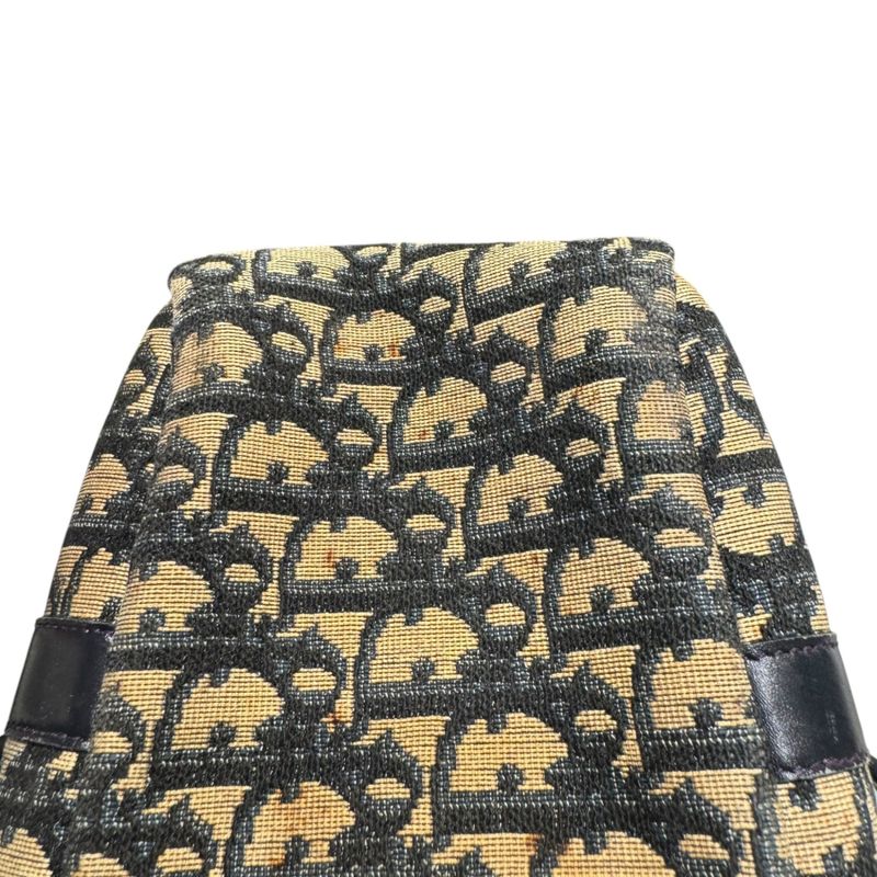 Christian Dior - 70s Vintage CD Logo Trotter Bowling Bag Women Navy FREE