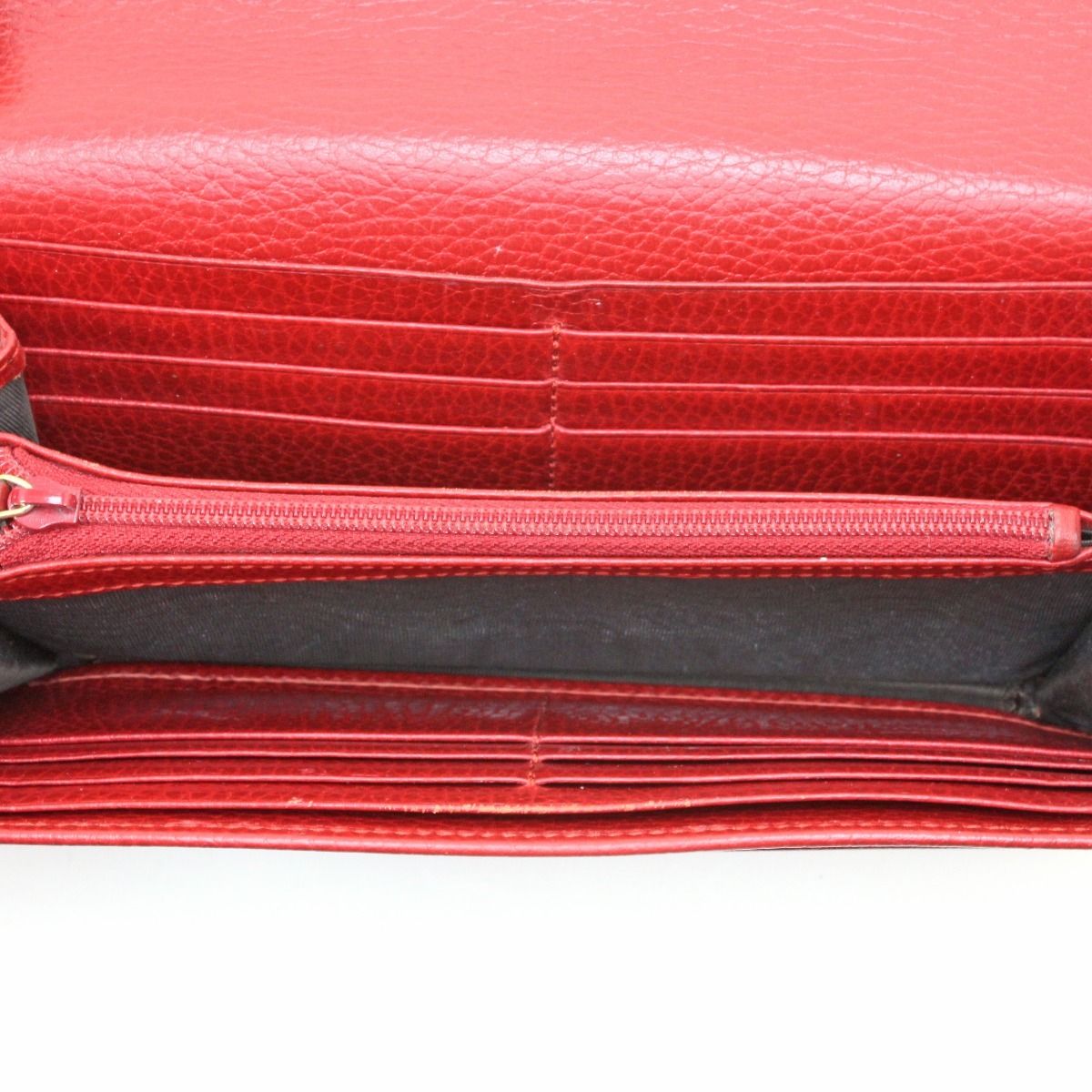 Gucci Long Wallet Double G Continental Wallet 456116 Red