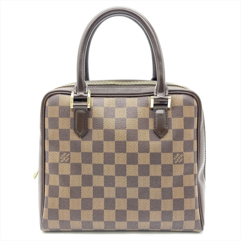 Louis Vuitton Brera Handbag Damier Ebène N51150 Brown Gold Hardware Vi0015 Women