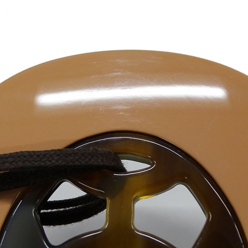 Hermes Necklace Lift GM Buffalo Horn Ladies Branded Pendant Buffalo Horn